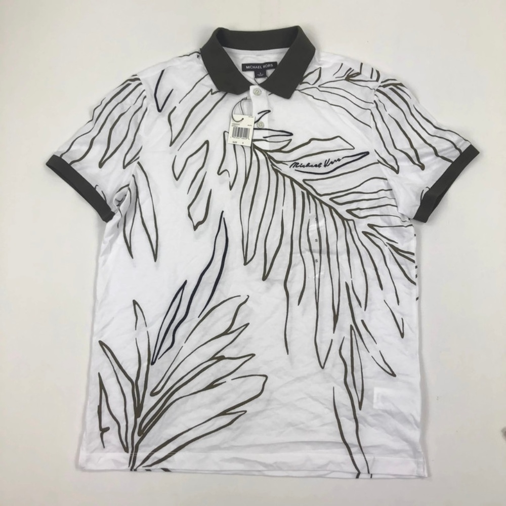 Michael Kors Mens Polo Shirt Palm Small